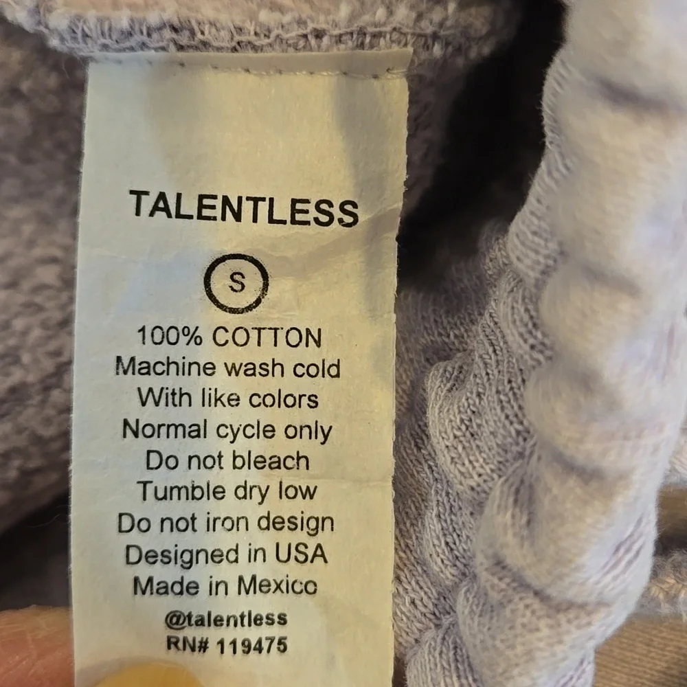 TALENTLESS Light Gray/purple Drawstring Jogger Pants - Picture 5 of 6